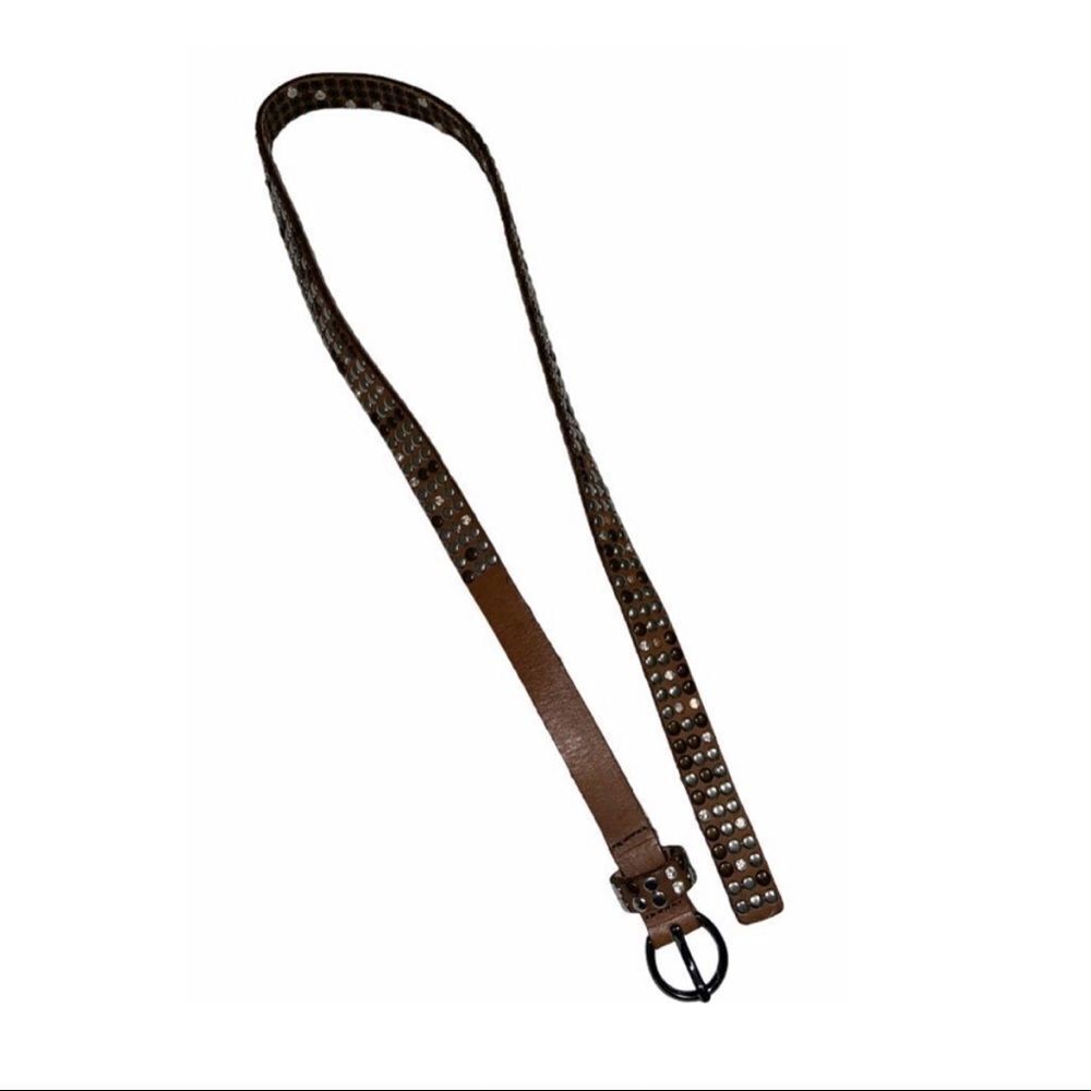3/$20⭐️ Danier Stud & Stone Light Brown Leather Belt